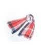 OR003RD Check Scarf Carmine Red