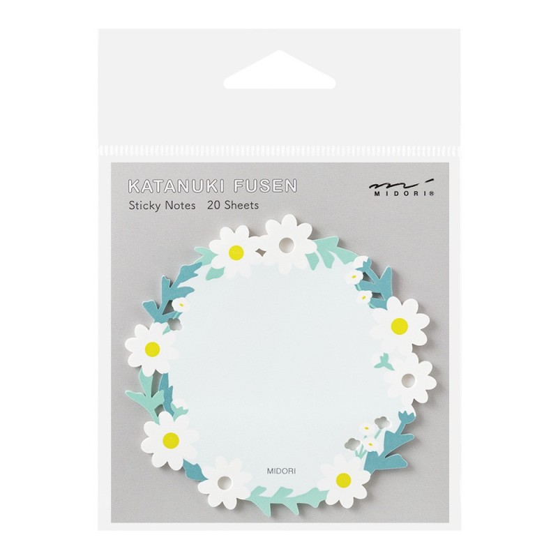 I237WW Sticky Notes White Wreath