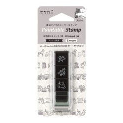 I286DG Paintable Roller Stamp Dog