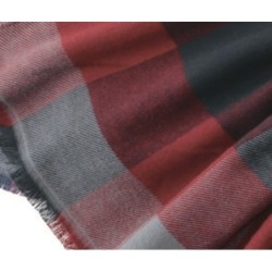 OR004RD Block Check Scarf Red