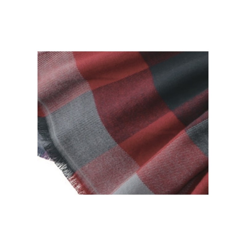 OR004RD Block Check Scarf Red