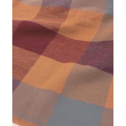 OR004OR Block Check Scarf Orange