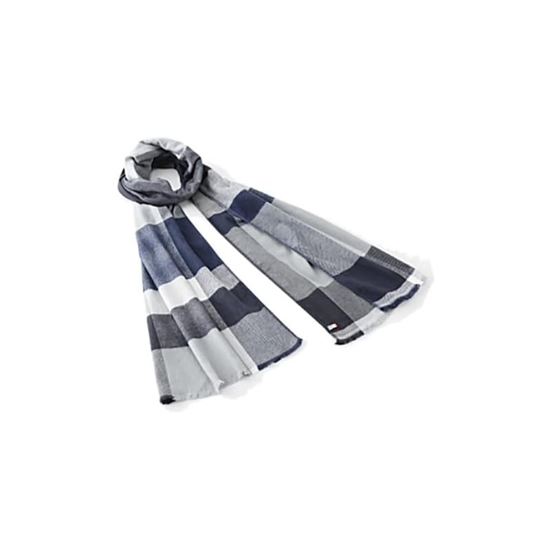 OR005NV Soft Stripes Scarf Navy