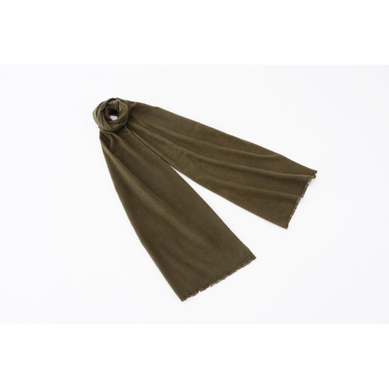 OR006OL Coloured Scarf Dark Olive